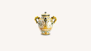 Santa Maria Novella Terracotta & Ceramic>Ceramic Vase with Rectangular Decoration