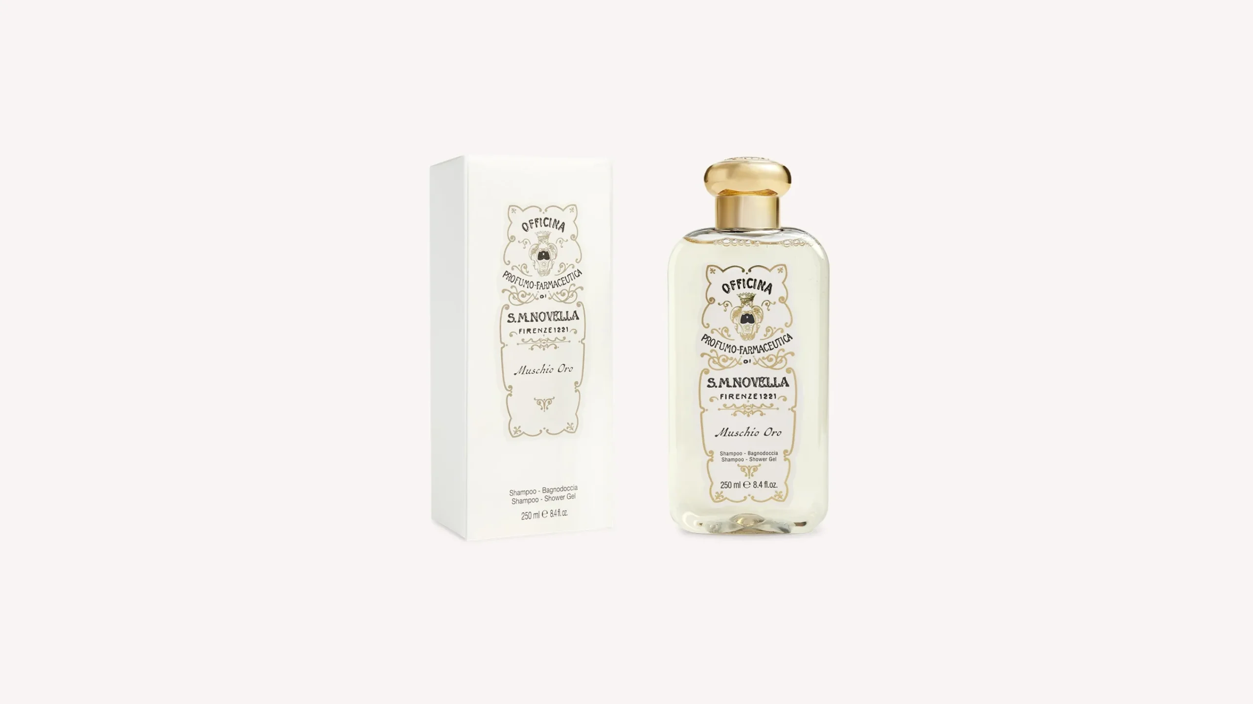 muschio_oro_shampoo_and_shower_gel_1.webp Santa Maria Novella Shampoo | Bath Gels>Muschio Oro Shampoo And Shower Gel