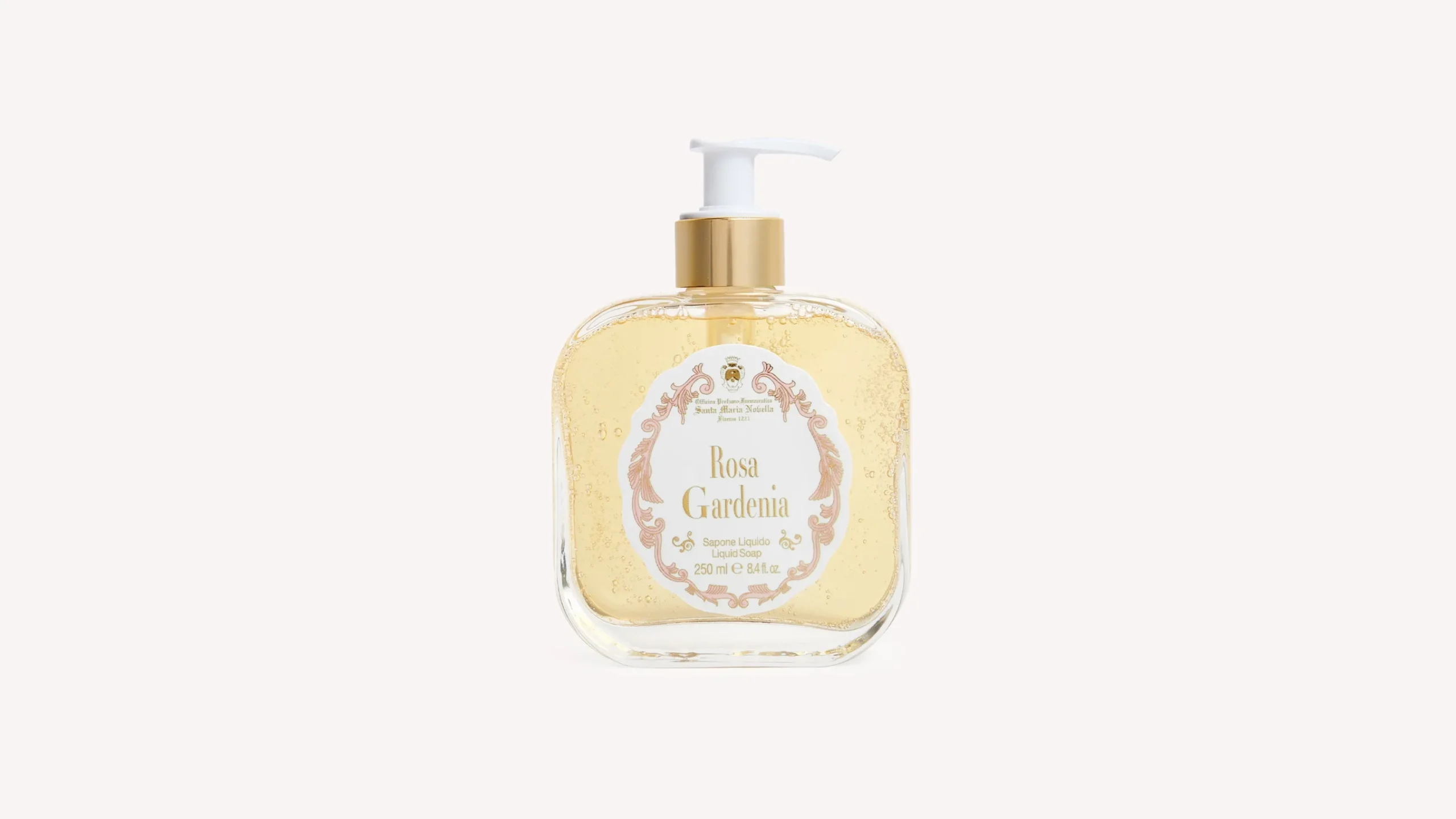 rosa_gardenia_liquid_soap_1.webp Santa Maria Novella Liquid Soaps>Rosa Gardenia Liquid Soap