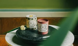 Santa Maria Novella Glass Candles>Rosa Gardenia Scented Candle